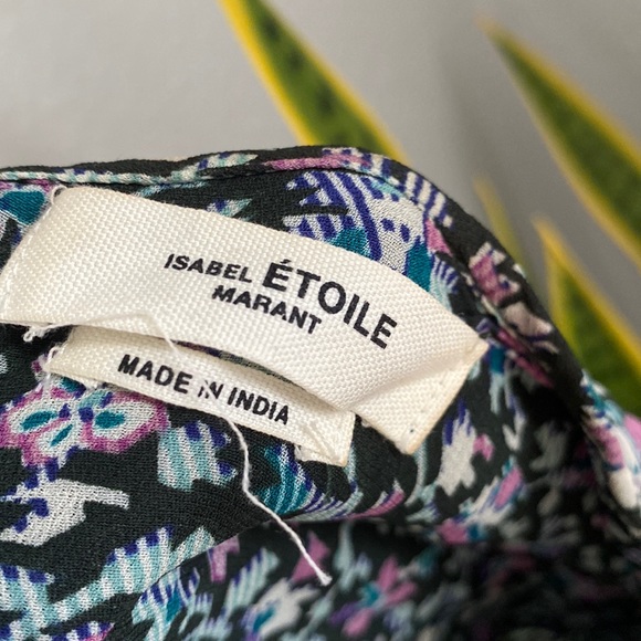 Isabel Marant Etoile Floral Tiered Pleated Multicolor Java Dress 36 - Picture 6 of 12